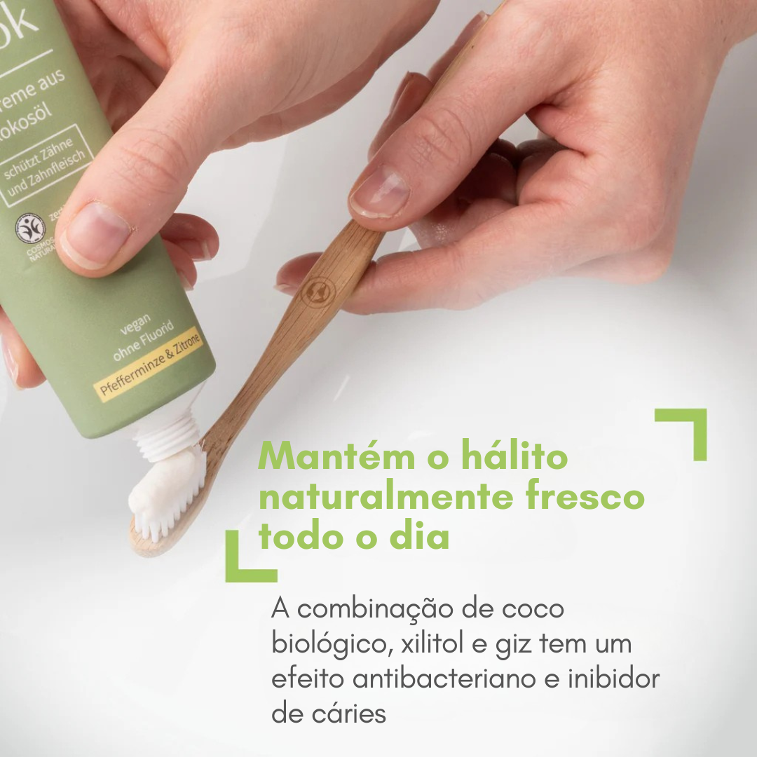 Pasta dental de aceite de coco natural para niños - Fresa y frambuesa