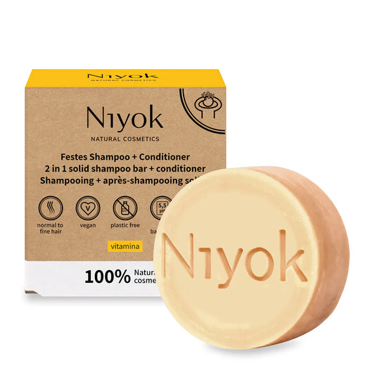 Champú y acondicionador sólido (2 en 1) Vitamina