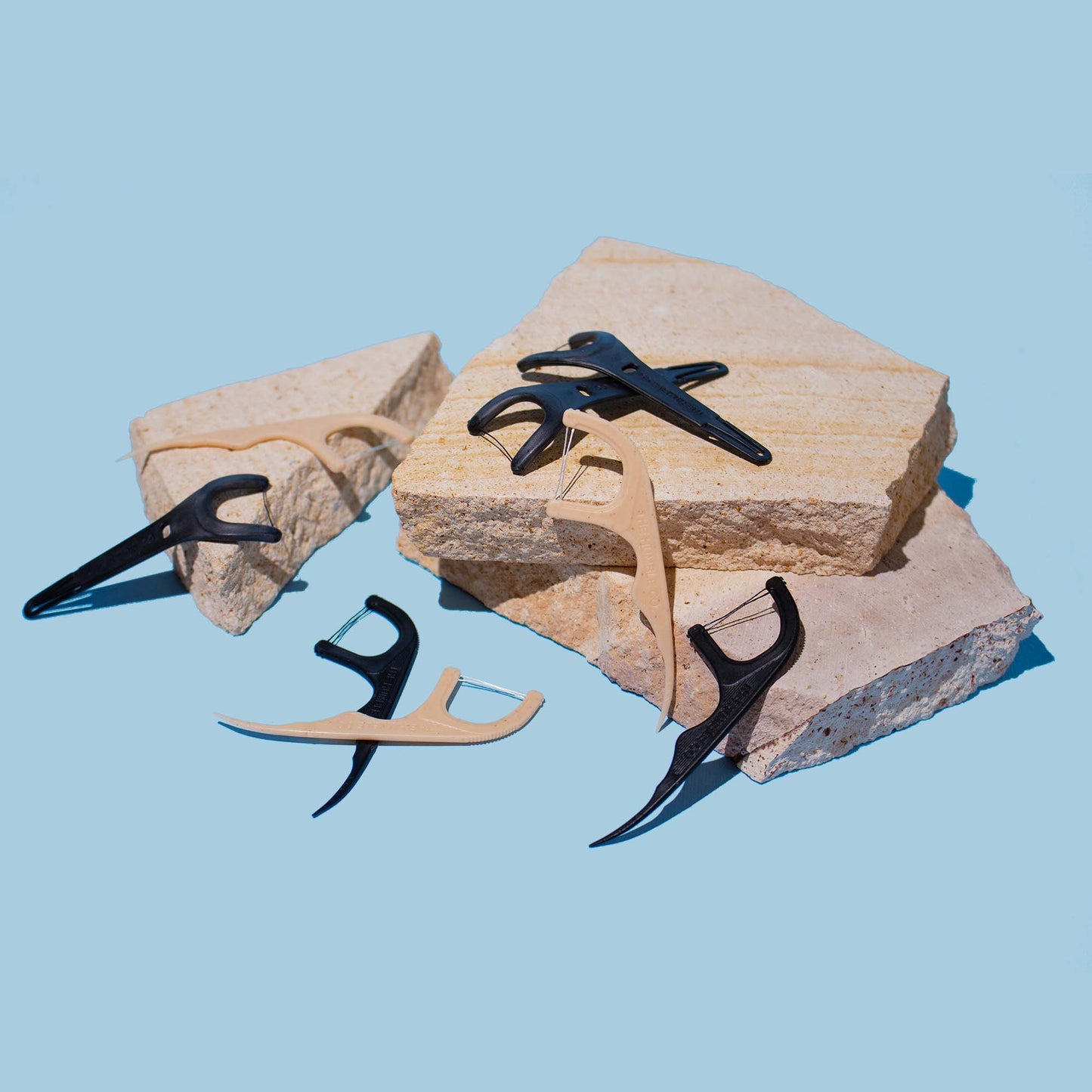 Aplicador de fio dentário com fio duplo Menta The Humble Co