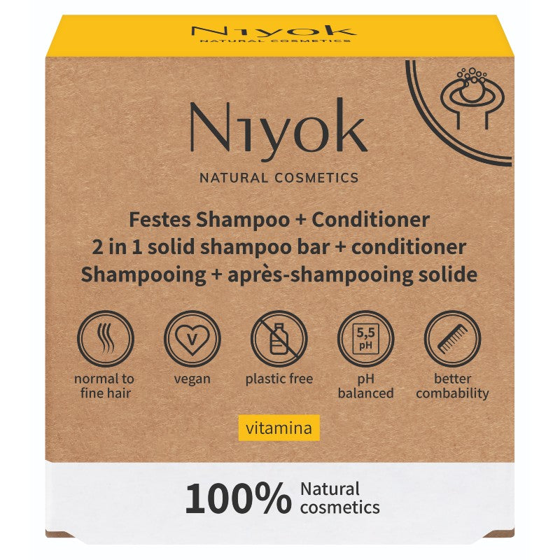 Champô & Amaciador Sólido (2 em 1) Vitamina