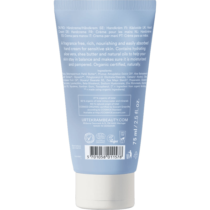 Organic Hand Cream - Fragrance Free (Find balance - sensitive skin)