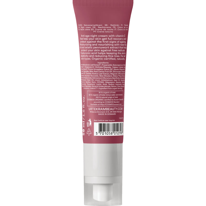 Crema de noche antiedad orgánica - Rosa silvestre (Atrévete a soñar - todo tipo de piel)