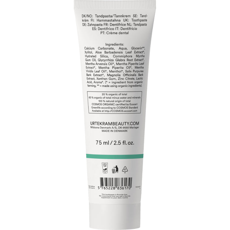 Pasta de dientes orgánica - Menta fuerte (dientes sensibles)