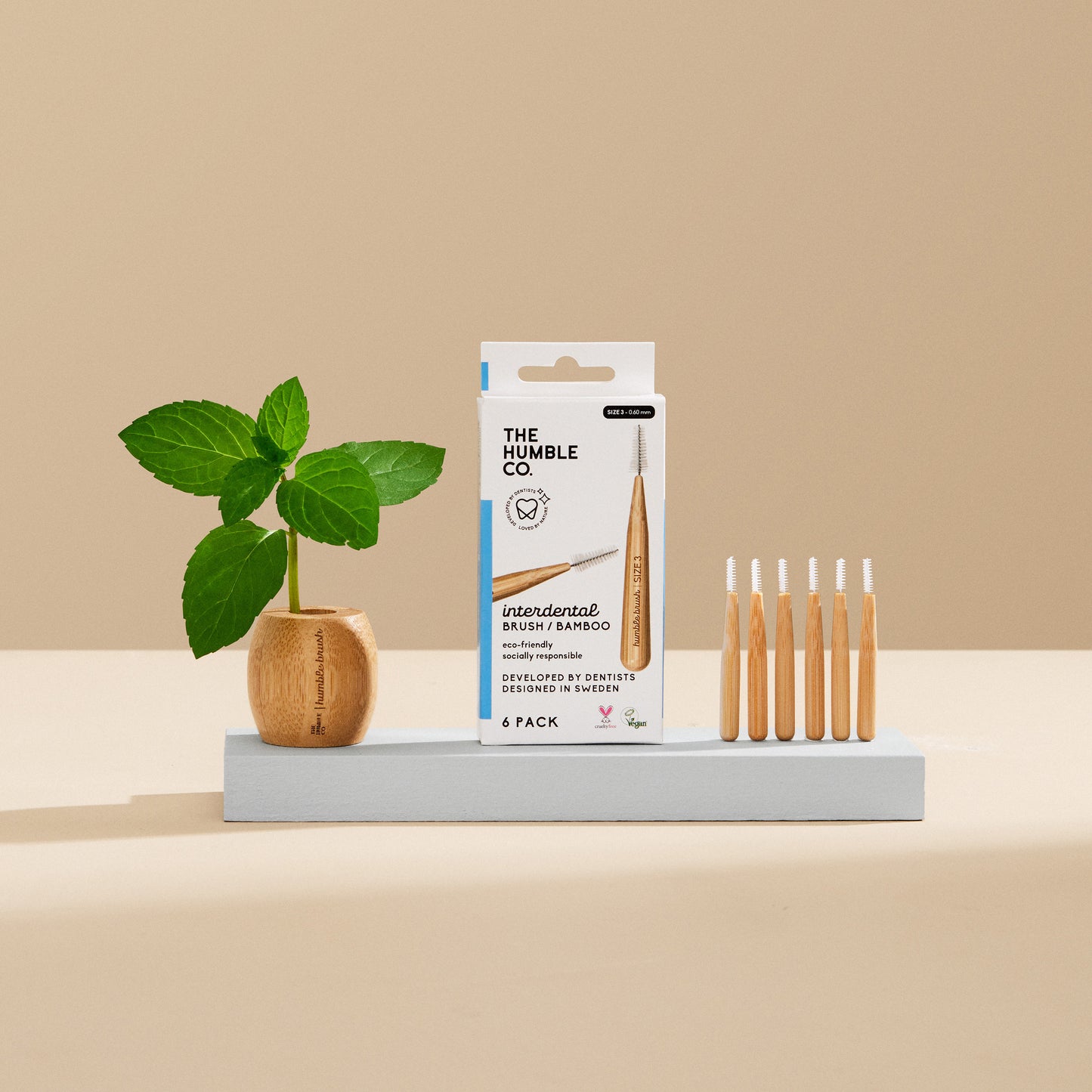 Escovilhões interdentários com cabo em bambu - The Humble Co.
