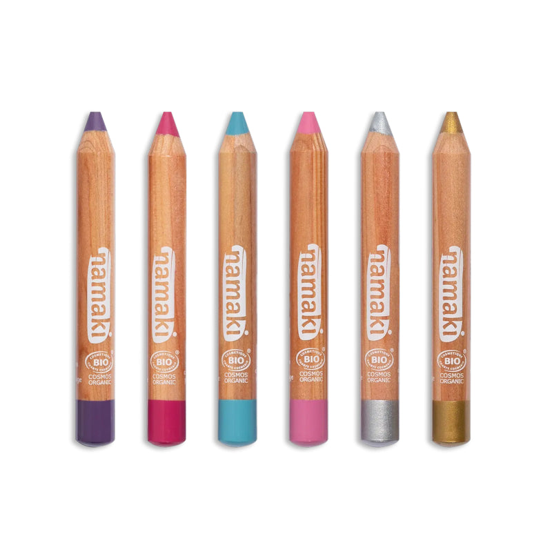 Set de 6 Lápices para Pintar Caras Bio - Mundos Encantados