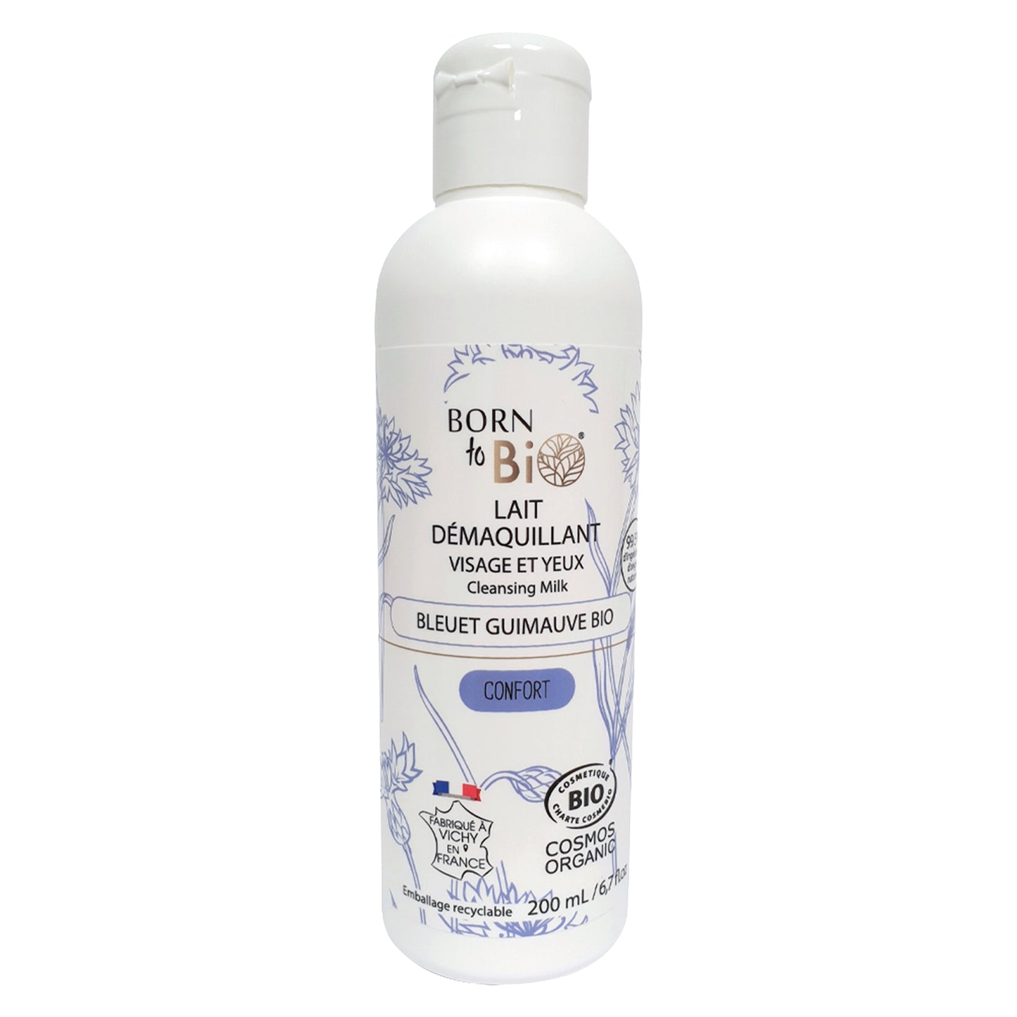 Leite desmaquilhante biológico da Born to Bio 200 ml