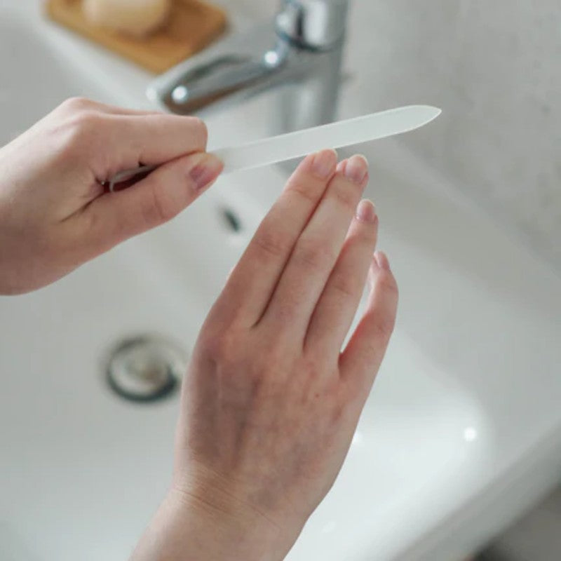 Lima de uñas de vidrio