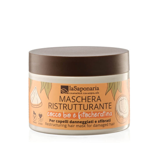 Mascarilla Reestructurante, cabello dañado - coco y fitokeratina