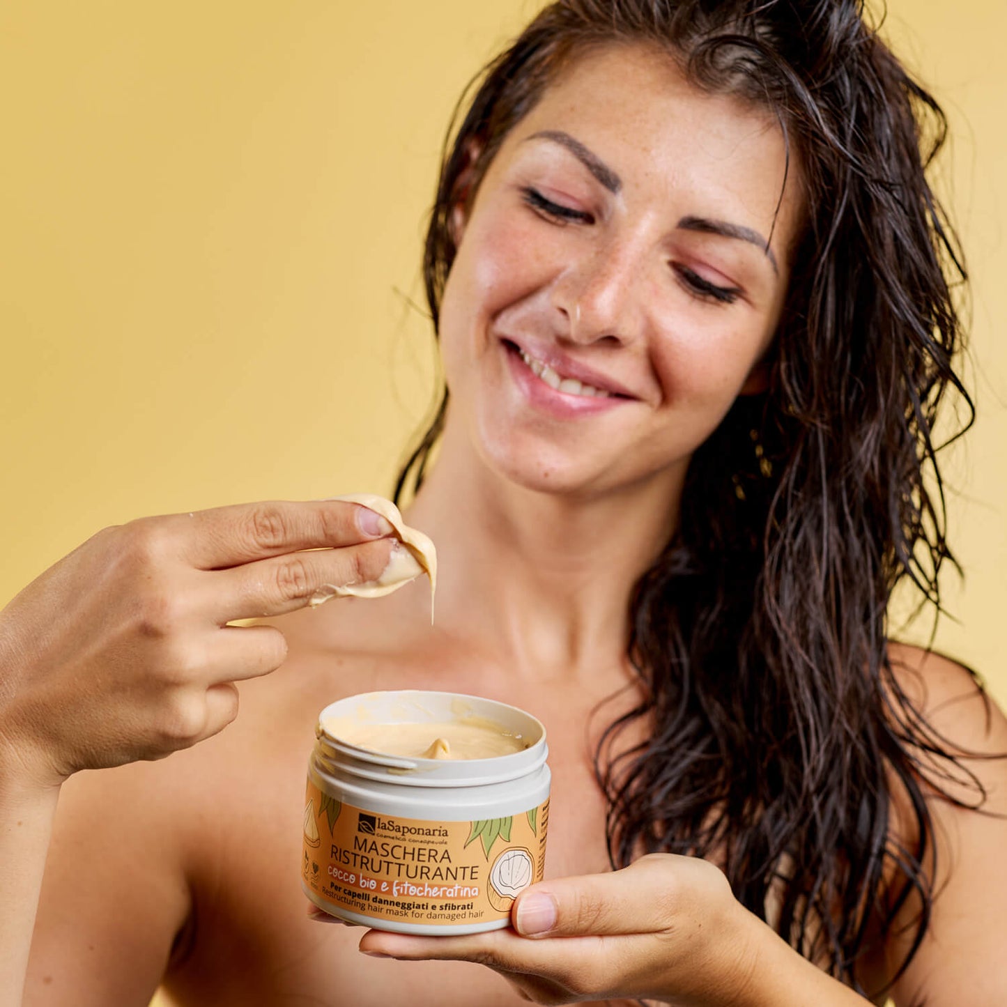 Restructuring Mask, damaged hair - coconut and phytokeratin