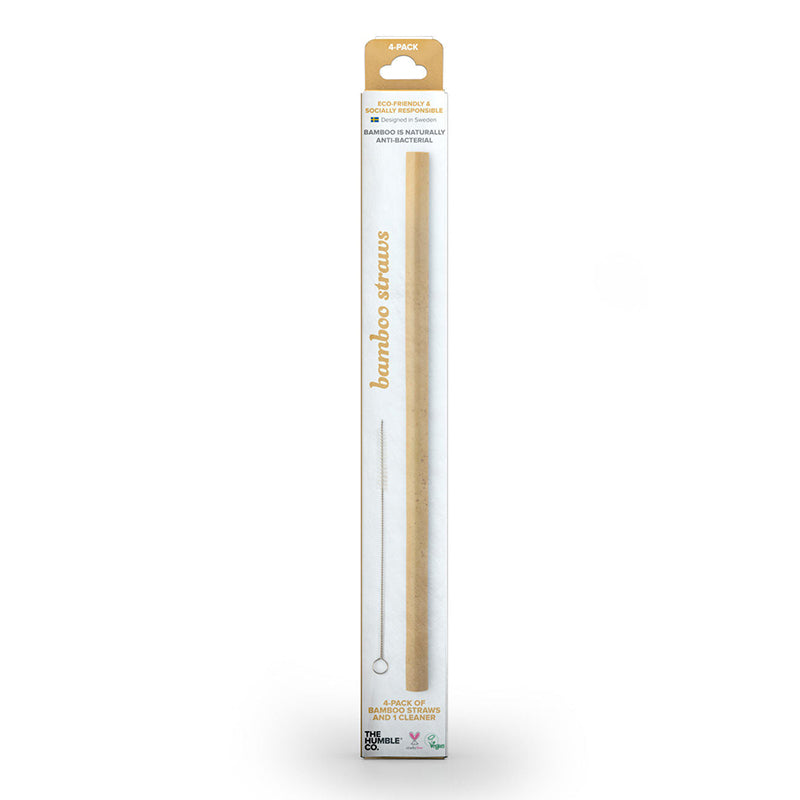 Pajitas de Bambú - The Humble Co. (4 un+1 cepillo)