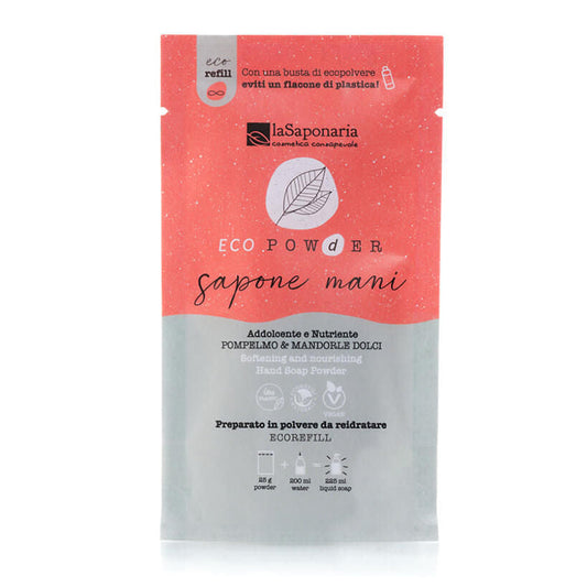 EcoPowder para jabón de manos líquido calmante y nutritivo (pomelo y almendras dulces)
