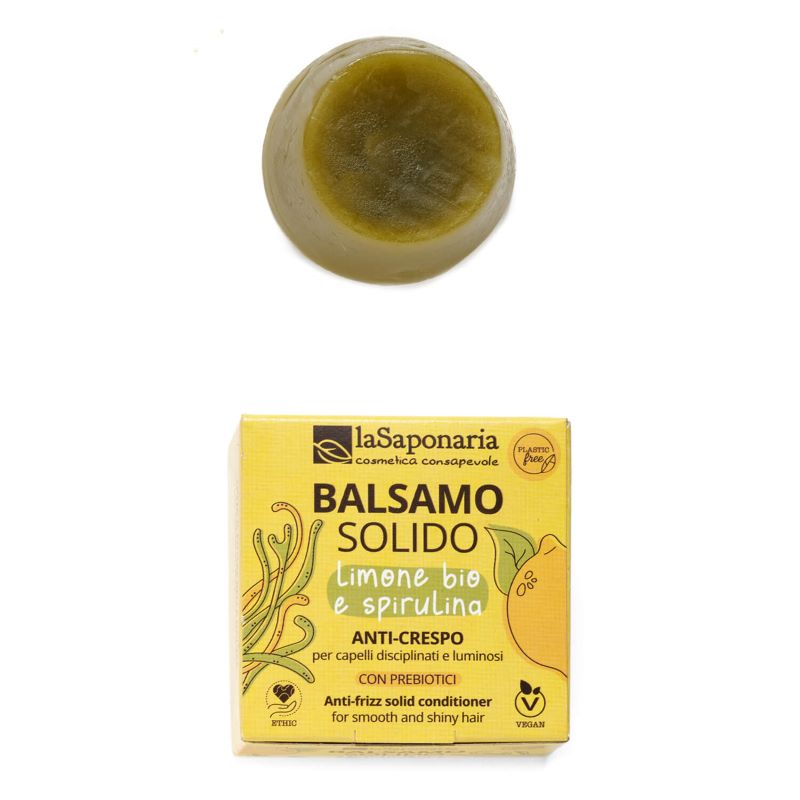 Suavizante sólido antifrizz - limón y espirulina