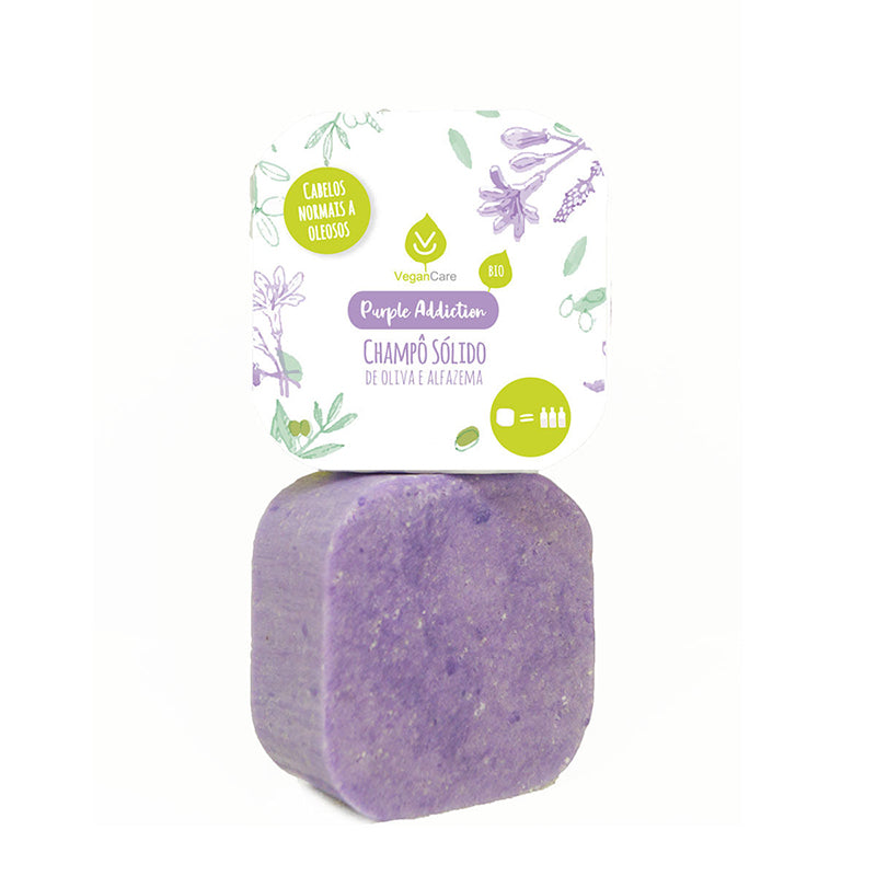 Olive and Lavender Solid Shampoo - Purple Addiction (normal to oily hair)