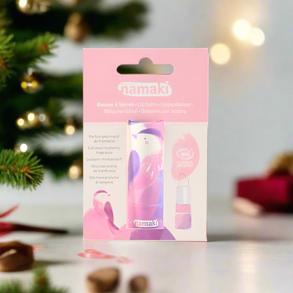 Organic Lip Balm for Kids (with color) - Raspberry