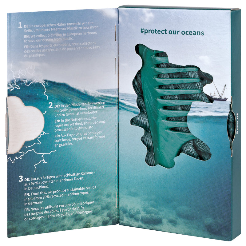 Pente Cabo Pequeno, de Corda Marinha Reciclada da Niyok (caixa aberta)