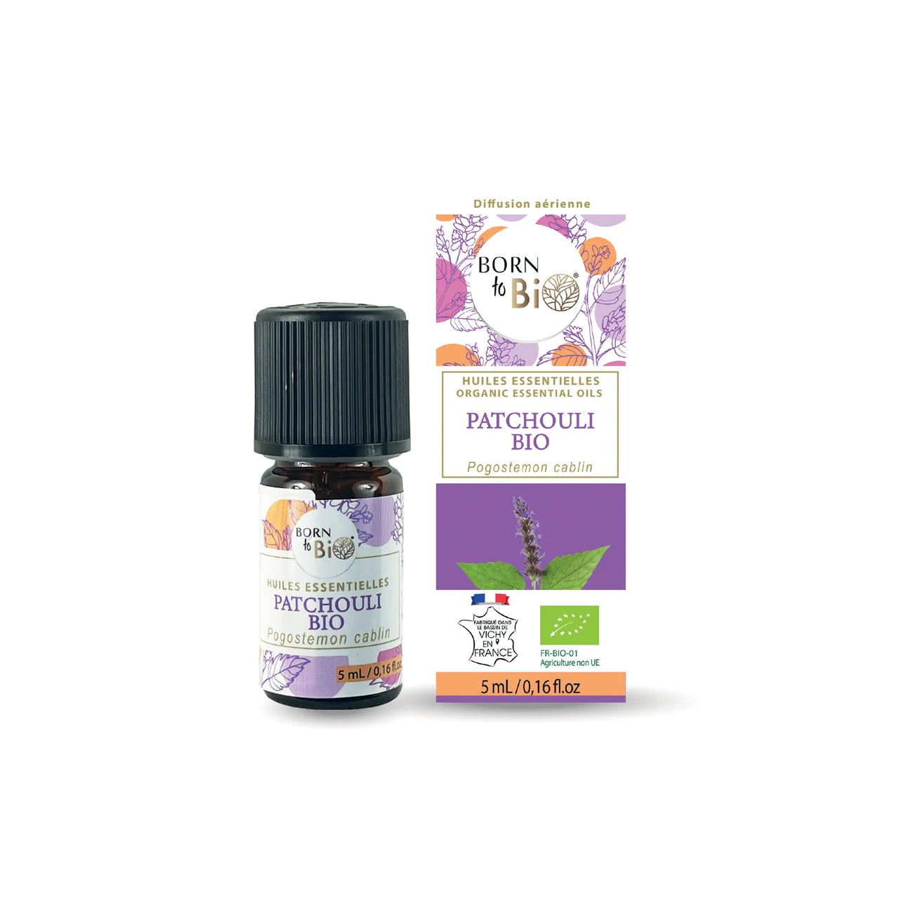 Óleo Essencial Biológico Patchouli (Pogostemon cablin) da Born to Bio 5ml