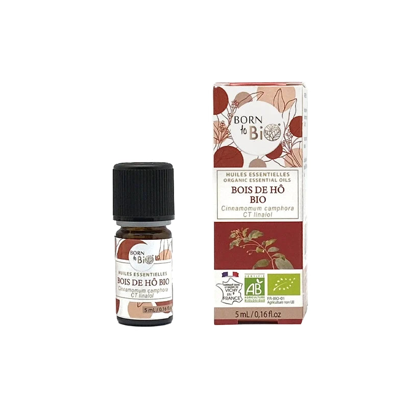 Óleo Essencial Biológico Bois de Hô (Cinnamomum camphora CT linalol) da Born to Bio 5ml