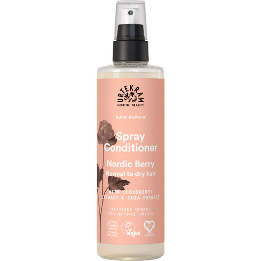 Amaciador em spray de bagas nórdicas biológico da Urtekram
