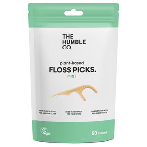 Aplicador de fio dentário com fio duplo Menta The Humble Co