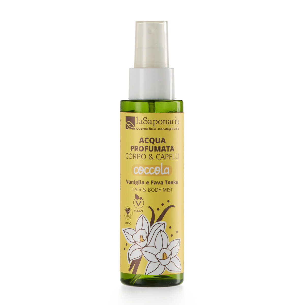 Bruma Perfumada Corpo & Cabelo – Baunilha & Fava Tonka da La Saponaria 100ml
