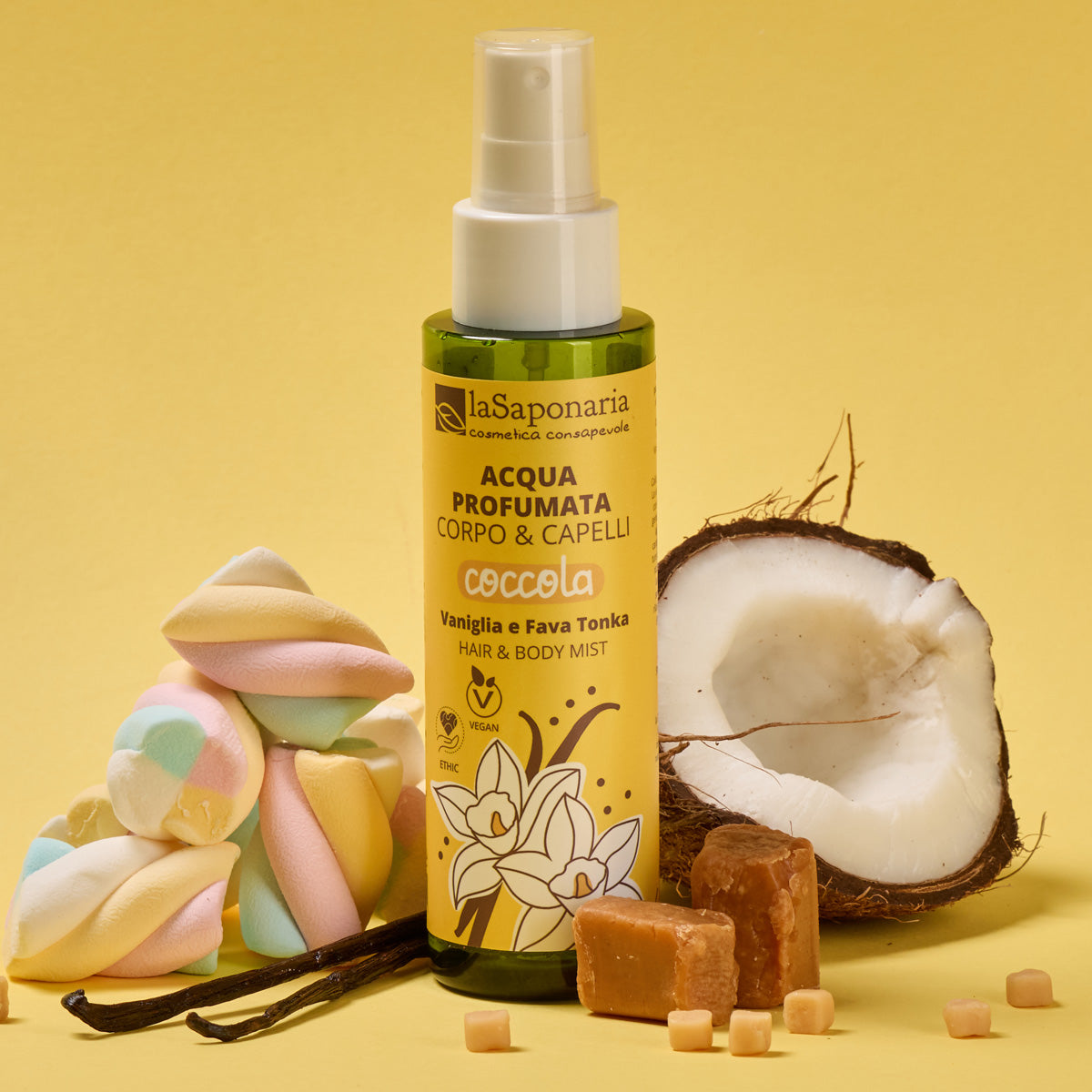 Bruma Perfumada Corpo & Cabelo – Baunilha & Fava Tonka da La Saponaria 100ml