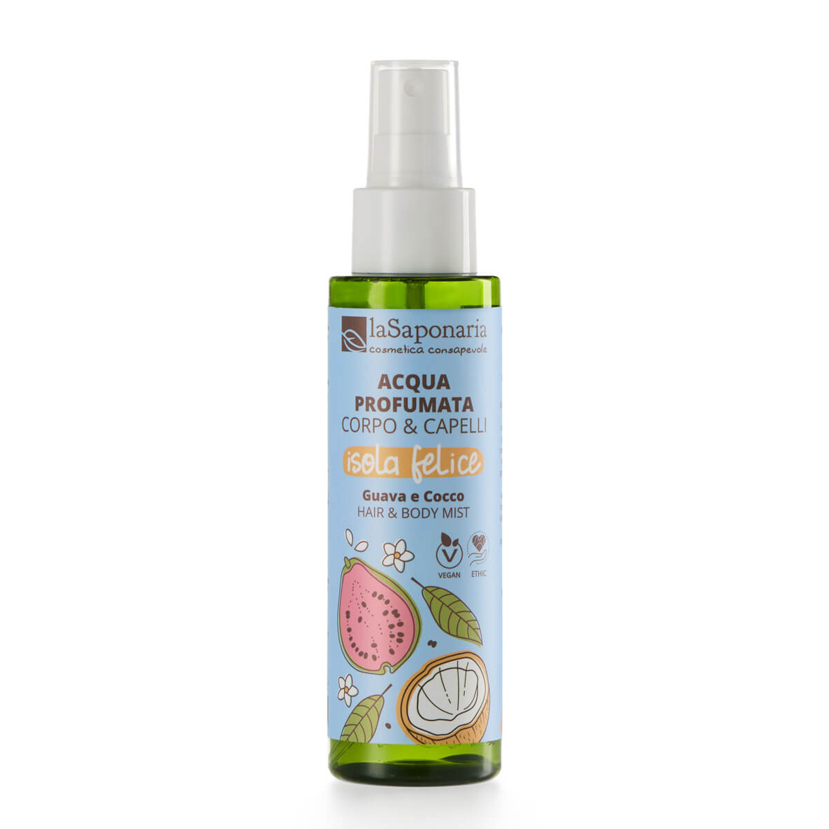 Bruma Perfumada Corpo & Cabelo – Goiaba & Coco da La Saponaria 100ml