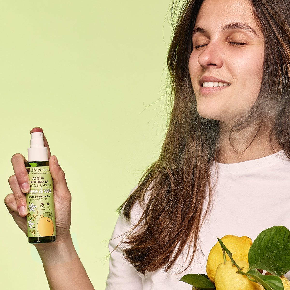 Bruma Perfumada Corpo & Cabelo – Limão & Jasmim da La Saponaria 100ml
