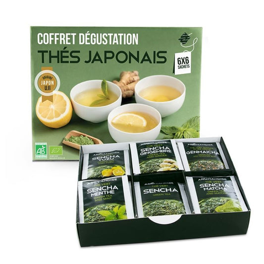 Organic Japanese tea tasting set in tea bags
