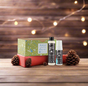 Conjunto oferta biológico com mousse barbear e gel duche e champô da La Saponaria