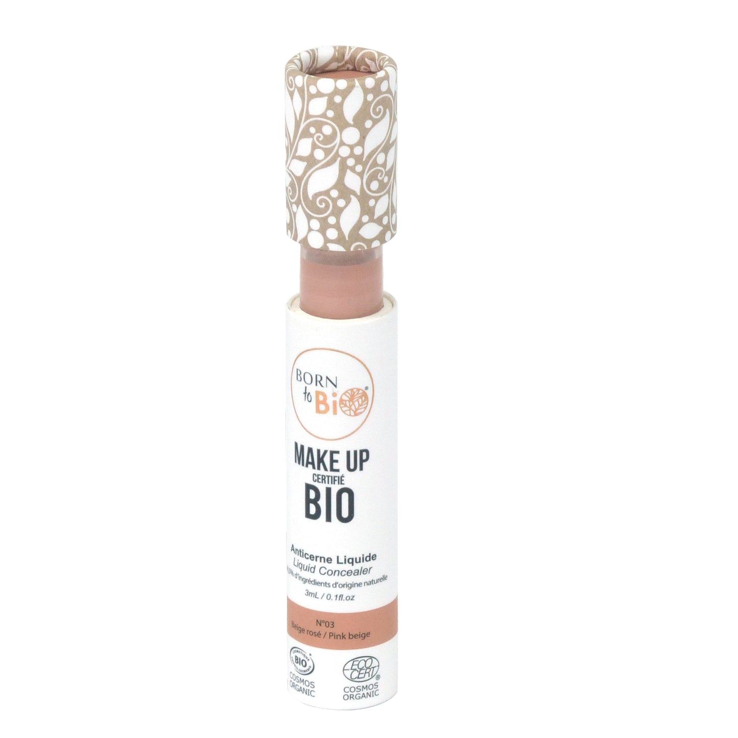 Corretor Líquido Biológico da Born to Bio - #1 Bege Rosado - 3 ml