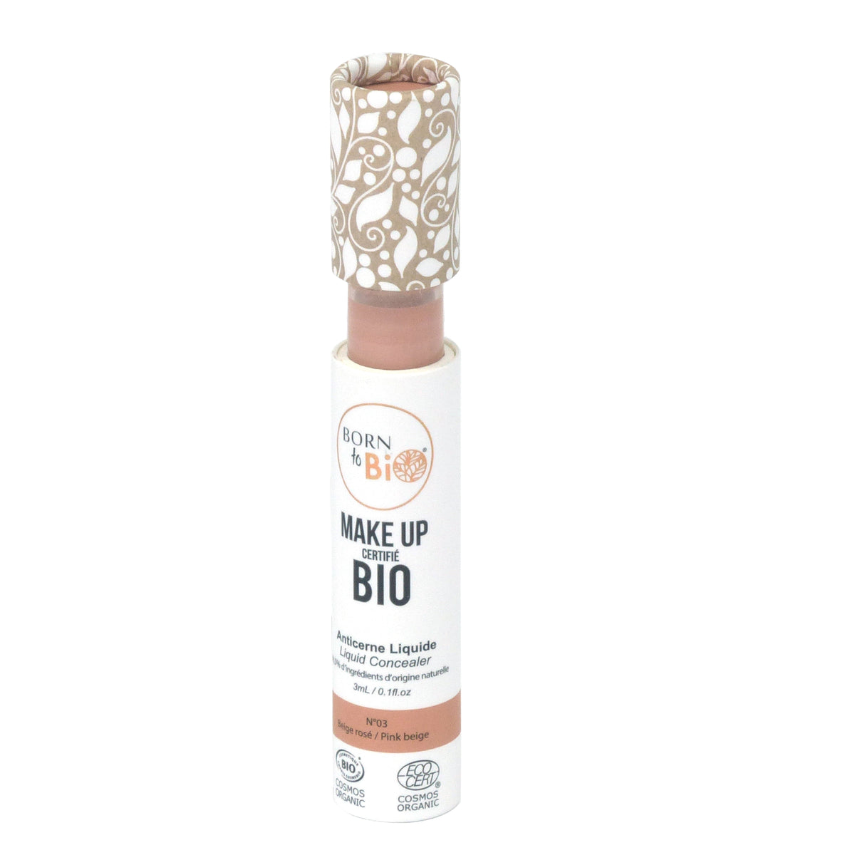Corretor Líquido Biológico da Born to Bio - #1 Bege Rosado - 3 ml