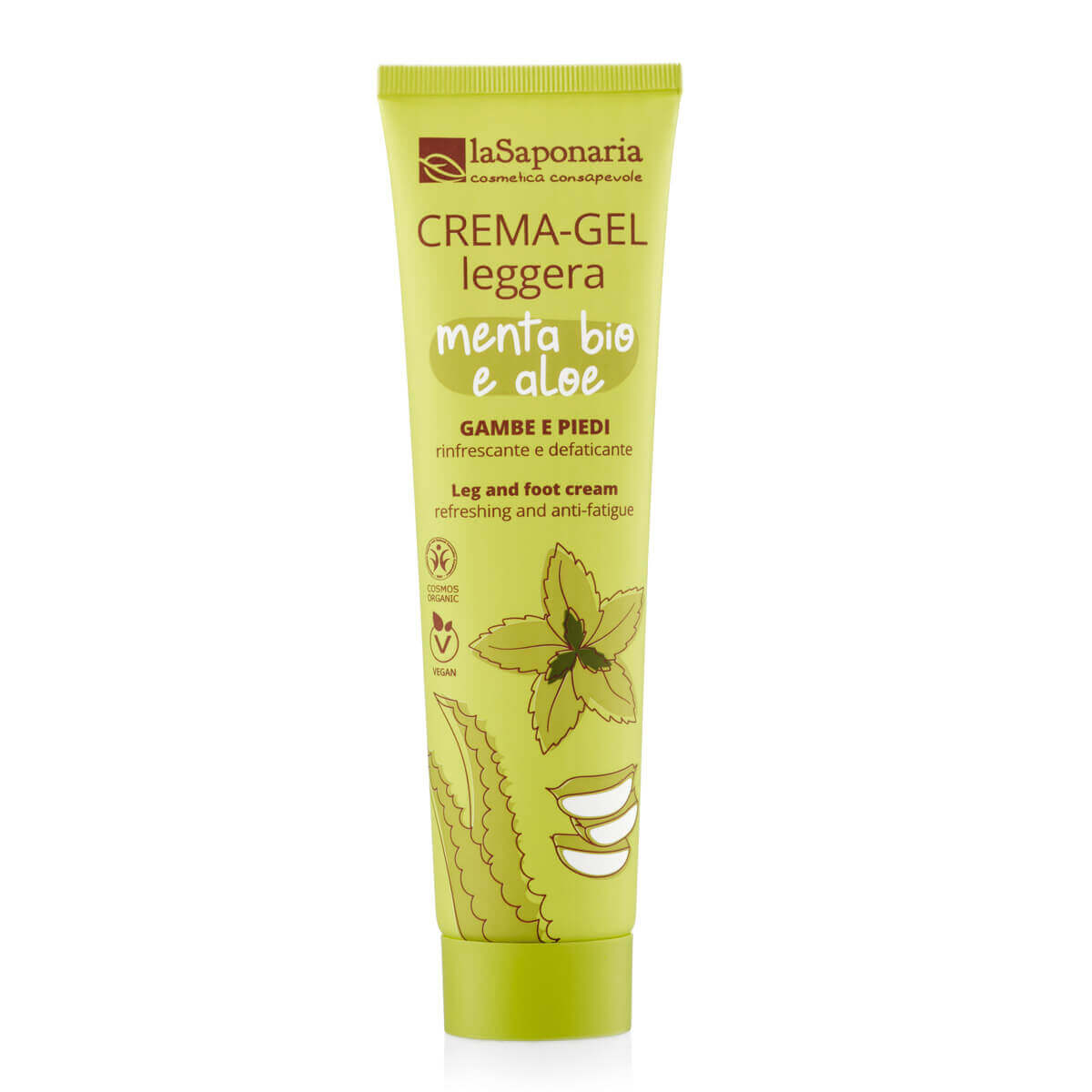 Creme-gel Leve para Pés e Pernas - Menta Bio e Aloe