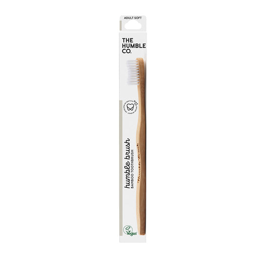 Escova de dentes bambu - Adulto (Suave) - Branco
