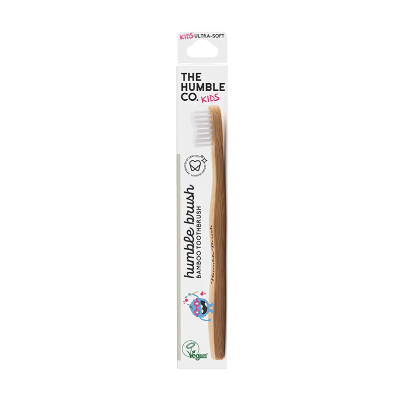 Escova de dentes bambu Criança - Ultra-Suave - Branco