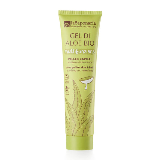 Gel de aloe vera pele e cabelo biológico da La Saponaria