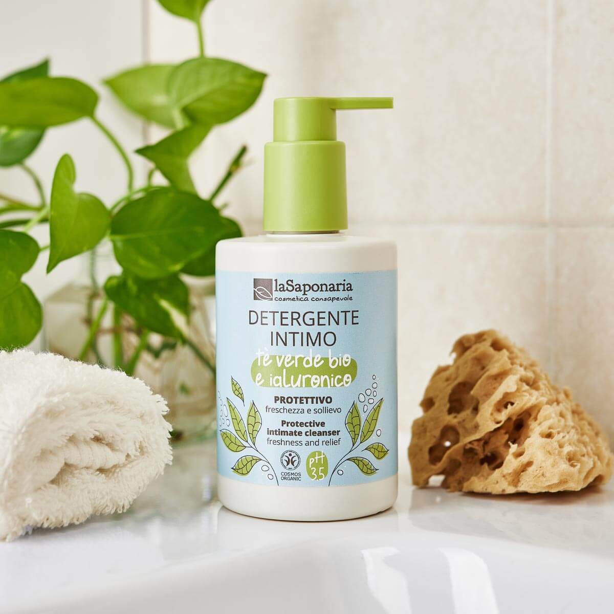 Gel Higiene Íntima Protetor - Chá Verde Bio & Ácido Hialurónico da La Saponaria