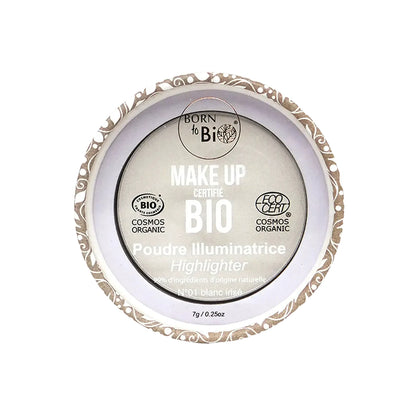 Iluminador #1 Branco Nacarado da Born to Bio com tampa 7g