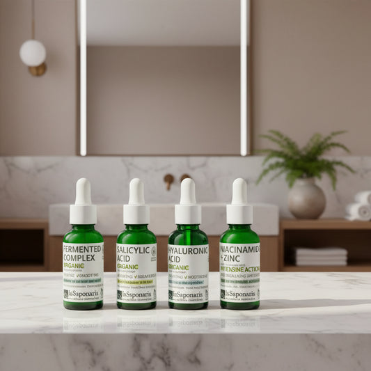 Kit de ativos puros da La Saponaria para uma pele sem imperfeições