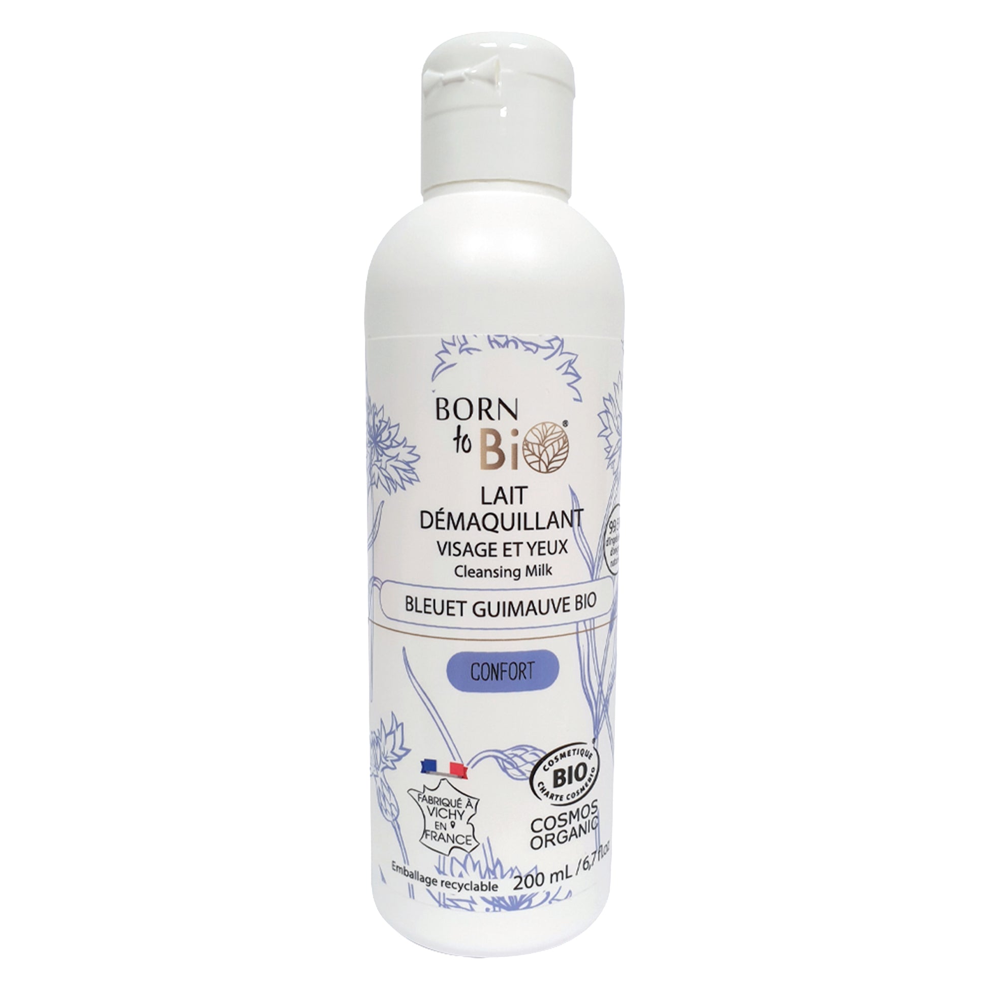Leite desmaquilhante biológico da Born to Bio 200 ml