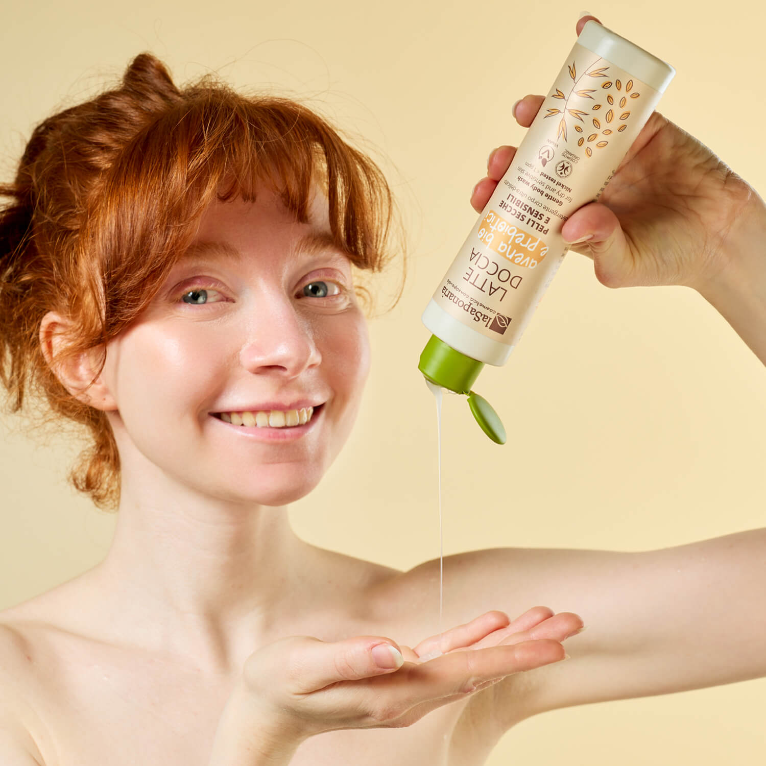 Leite Lavante Banho para Peles Secas e Sensíveis - Aveia Bio e Prebióticos La Saponaria