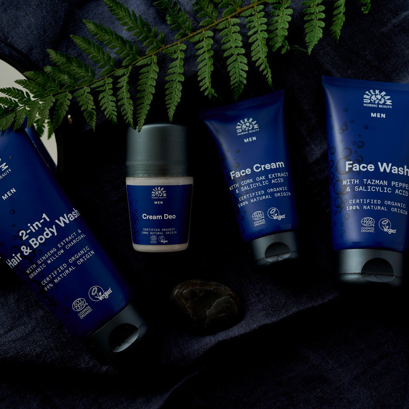 Linha de produtos de higiene pessoal biológica para Homem da Urtekram 