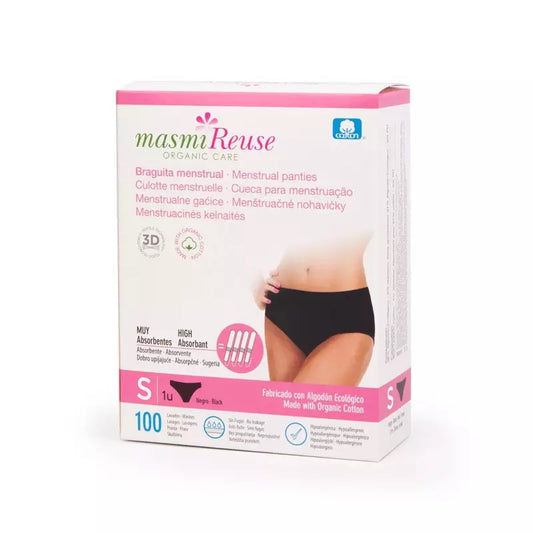 Cueca menstrual algodão biologico Masmi Tam S