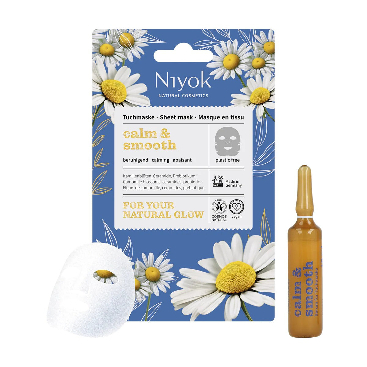 Máscara Facial de Tecido Acalma & Suaviza da Niyok