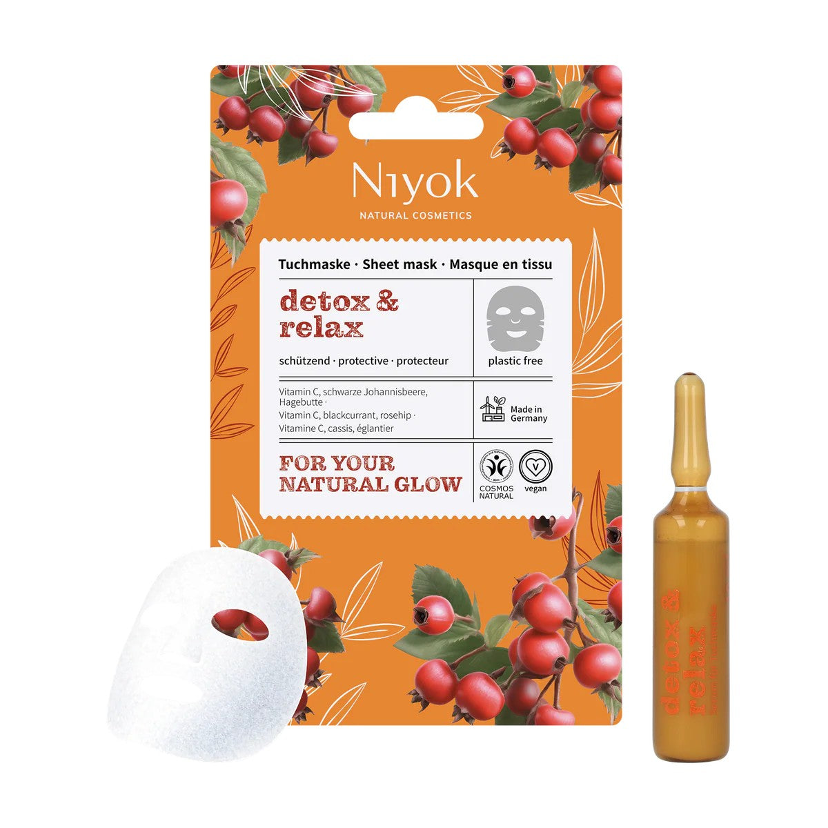 Máscara Facial de Tecido Detox & Relax da Niyok