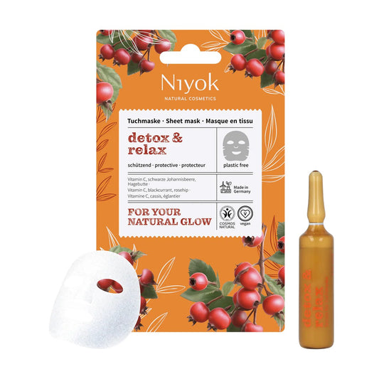 Máscara Facial de Tecido Detox & Relax da Niyok