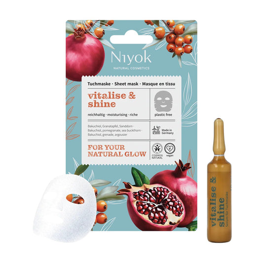 Máscara Facial de Tecido Vitaliza & Brilho da Niyok