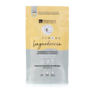 EcoPowder para gel de ducha energizante y tonificante (mandarina y vitamina C)