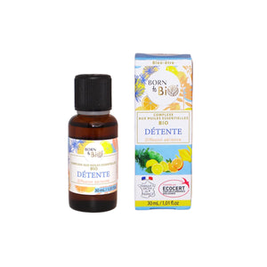 Sinergia de óleos essenciais biológicos para difusão da Born to Bio - relaxamento  30 ml (com caixa)