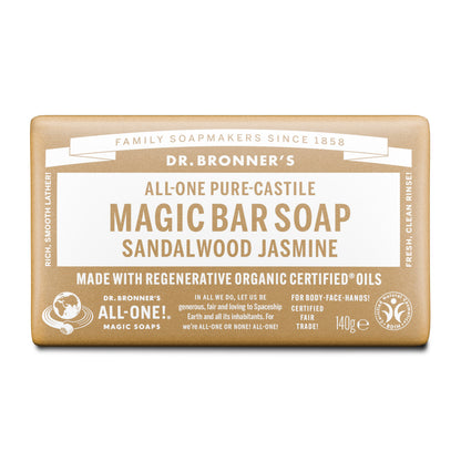 Sabonete em barra biológico Dr. Bronner's Jasmim Sândalo - 140g