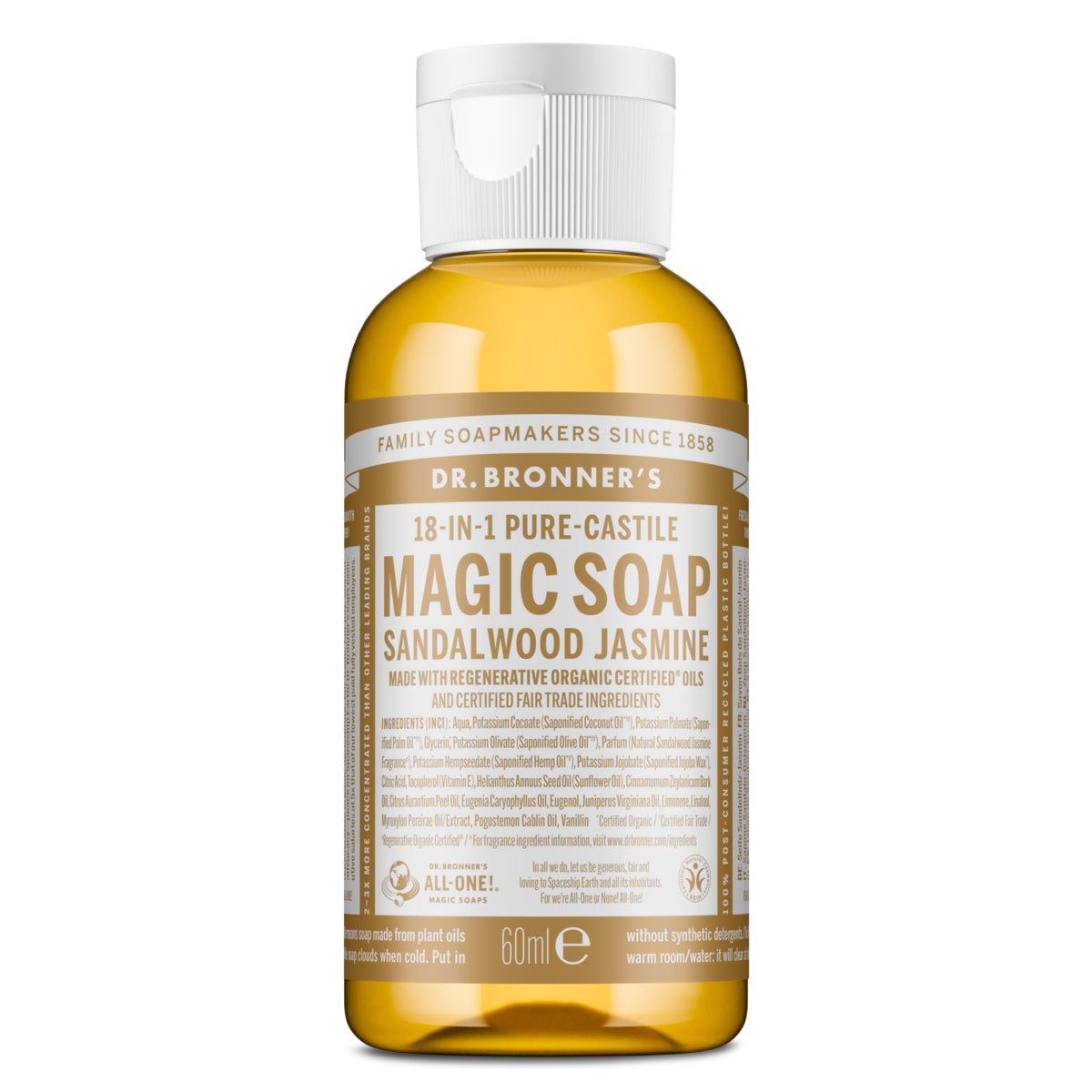 Sabonete Líquido Biológico Jasmim Sândalo 60 ml